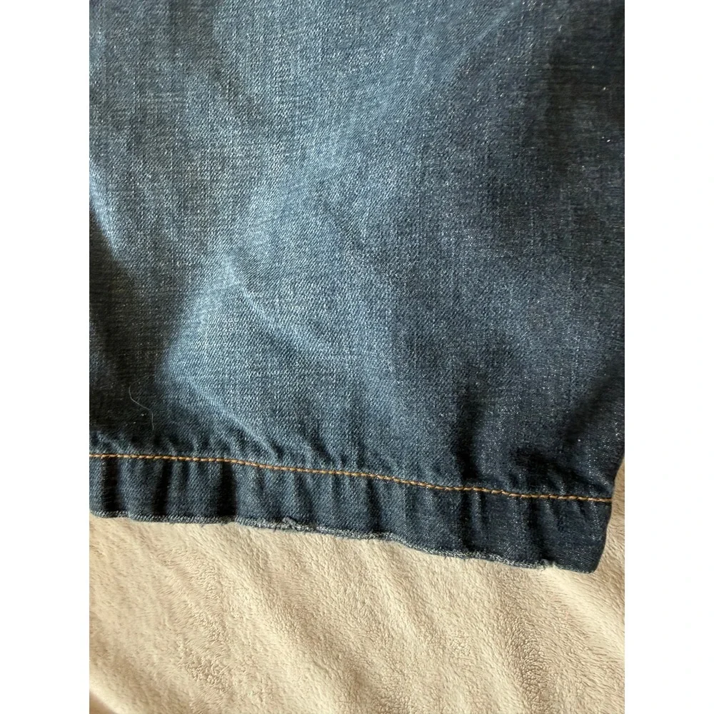 Route 66‎ Straight Fit Denim Shorts Mens 30 Blue Dark Wash Zip Pocket Cotton